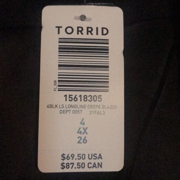 Torrid Studio Crepe Jersey Classic Shawl Collar Blazer - Picture 9 of 11